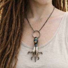 1 Talon Labradorite Talisman The Whisper of the Veiled Night