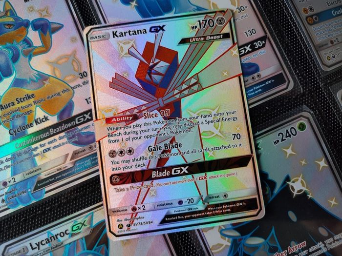 Kartana GX ! Full Art ! Shiny Ultra Rare ! from Hidden Fates Set ! 2019 ! Pokemon Card !