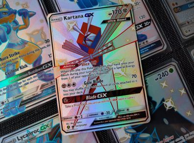 Kartana GX ! Full Art ! Shiny Ultra Rare ! from Hidden Fates Set ! 2019 ! Pokemon Card !