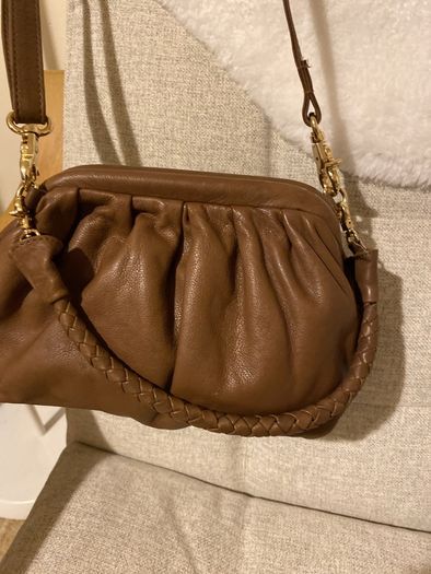 Tim & Simonsen all leather tan danish hand bag