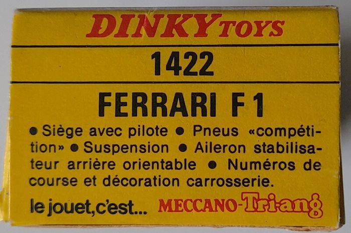Diecast Vintage French Dinky Toys Ferrari 312 1968 F1 - Near Mint Original Condition/Very Good Box