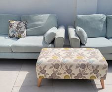 3 seater + 2 seater + large footstool