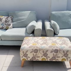 3 seater + 2 seater + large footstool newly cleaned