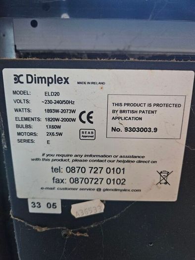 Dimplex ELD20 Fire Place
