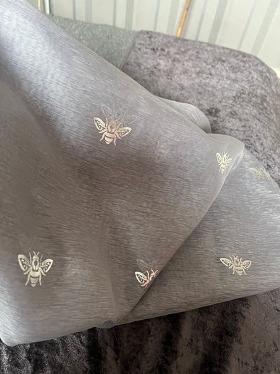 Silver Voile curtains