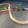 Wooden Toy Train Set, track, animals, train - free postage Image 4