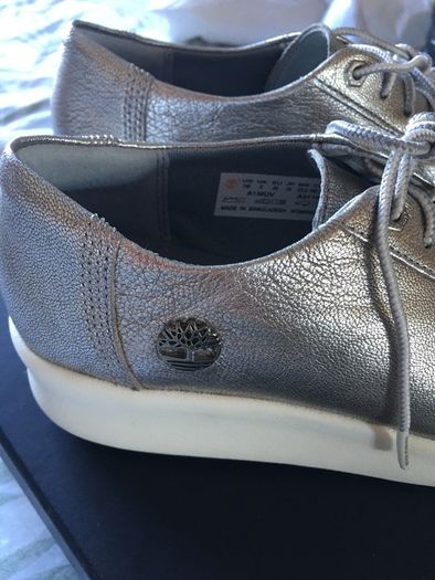 New Timberland silver trainers