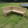 L-shape garden bench Image 3