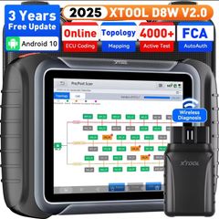 Professional XTOOL D8W topology mapping Car Bluetooth Diagnostic Tools Automotive OBD2 Scanner ECU Coding Key Programming 42+ Resets Active Test CAN FD FCA