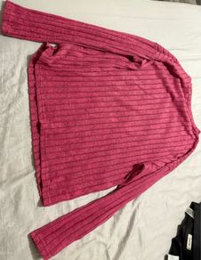 Two Piece Pink Ribbed Leggings and Top