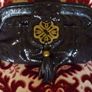 Mischa Barton Black Soft Faux Croc Clutch Evening Bag With Copper tone Hardware & Wristlet. Size Medium. In Super Condition. Image 6