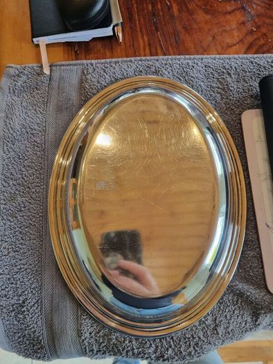 Silver serving dish