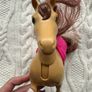 2018 Mattel Barbie Horse from Hugs N Horses Playset Pink Saddle Head Moves Used Please look at the pictures Image 3