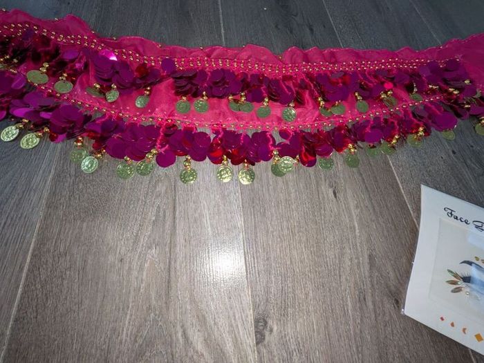 Belly Dancer Hip Scarf and Face Jewels