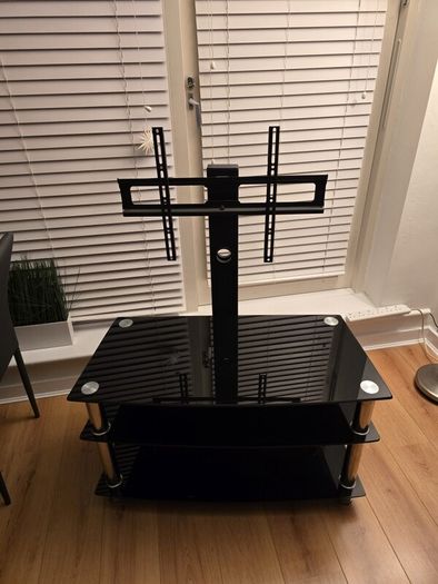 TV unit tempered glass (55x96x45 h/w/d) & swivel stand