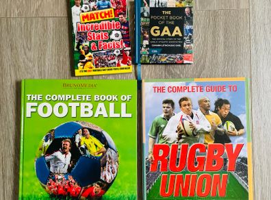 Beautiful Collection of Books for the Ultimate Sports Fan - Soccer, Football, GAA & Rugby Fan