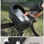 Lamicall Waterproof Bike Frame Bag - [1s Remove & Install] 2025 Bicycle Phone Pouch with Reflective Strip Sun Visor, Crossbar Top Tube Stem Bag for Mountain Bike Cycling, TPU Screen for Phone up to 7 Image 3