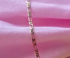 Solid 14ct Yellow Gold Figaro Link Bracelet Ladies 2.86g