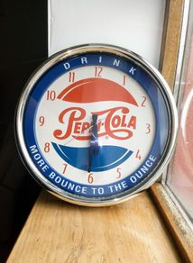 Vintage Large Pepsi Wall Clock 15in
