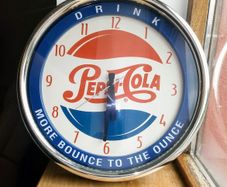 Vintage Large Pepsi Wall Clock 15in
