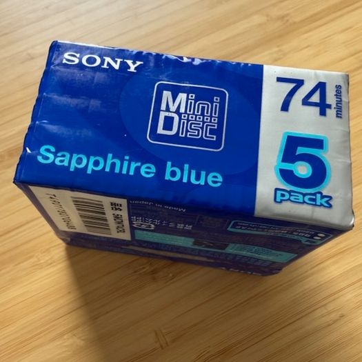 New Sony Blue Sapphire minidiscs - 3 pack