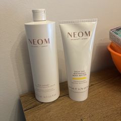 NEOM shower cream and body butter