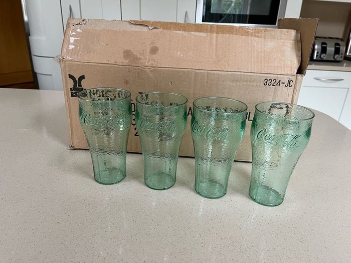 Coca Cola Set of Four Plastic Glasses