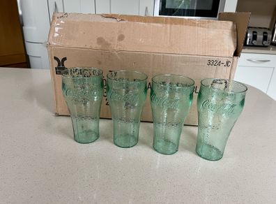 Coca Cola Set of Four Plastic Glasses