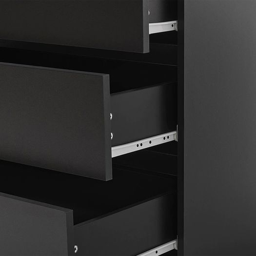 Tall Wide Clothes Storage Cabinet 4 drawers black