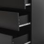 Tall Wide Clothes Storage Cabinet 4 drawers black Image 3