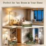 Floor Lamp with Shelf, 160cm, 3 Light Colours, E27 60W Vintage shelf lamp with 120 adjustable head, foot switch, linen shade, E27 up to 60W for home & office Image 9