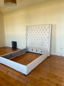 Free king size Bed frame with Headboard.