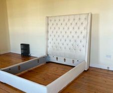 Free king size Bed frame with Headboard.