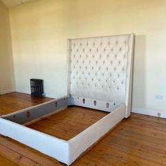 Free king size Bed frame with Headboard.