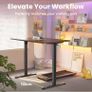 Standing Desk with USB Charging Port, 140 x 80 cm, 4 Preset Height Settings Image 2