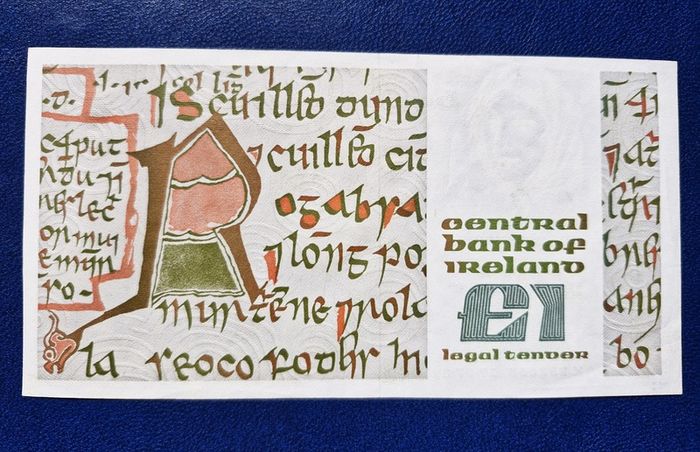 Set of 5 In Sequence Ireland 1 Pound 1989  (HAK) Banknote's