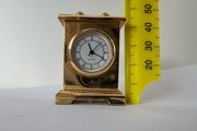 Vintage miniature Tiny Battery Operated quartz clock stainless steel quartz