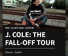 J. Cole The Fall Off Tour Standing 3Arena Ticket