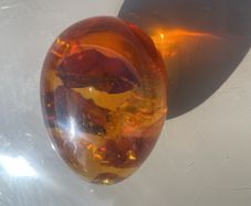 Vintage Amber Resin Egg