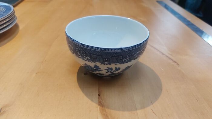 Vintage Arklow Pottery Willow Pattern (Without Gilt) Sugar Bowl - Replacements.com!!