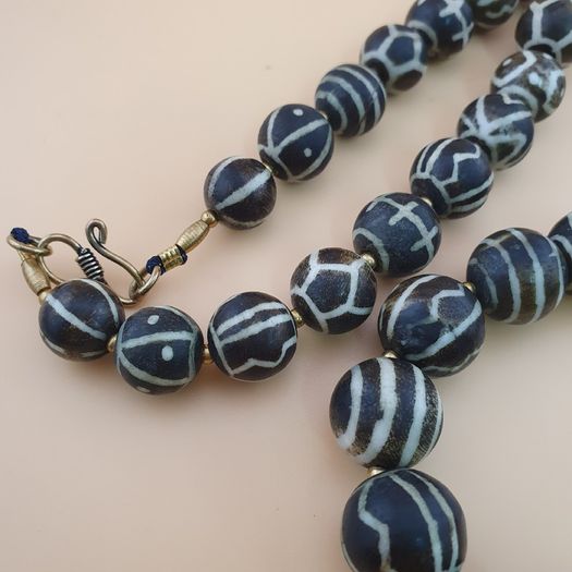 Rare Authentic Antique Burmese Pumtek Pyu Beads Necklace