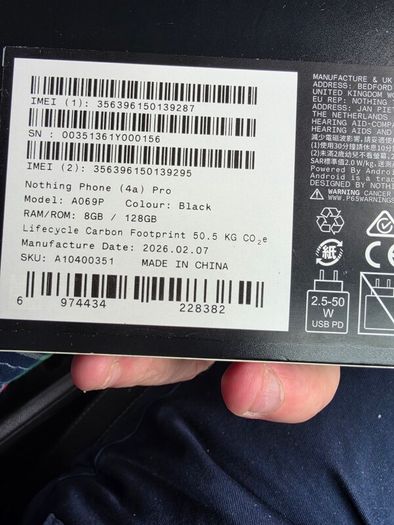 Nothing Phone 4a Pro Black 128GB 8gb Brand New Warranty