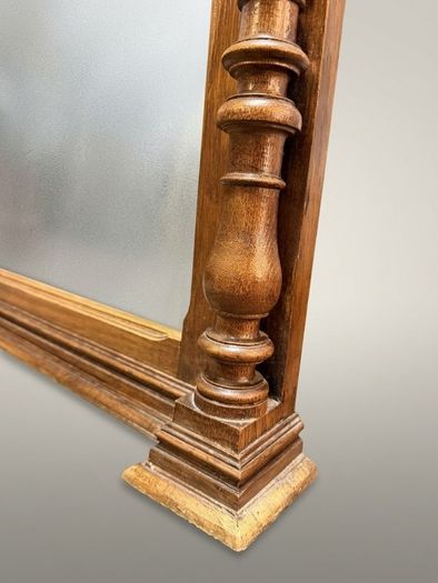 Late 19th Century Belgian Mechelen Carved Oak Mirror
