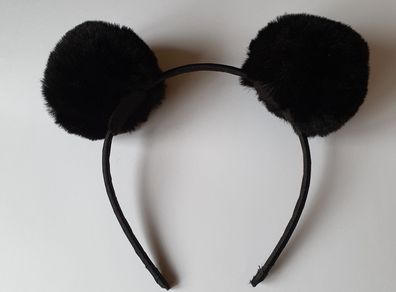 New - A Really Pretty Childs Pom Pom Hairband - Colour Black