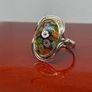 Silver Stunning Vintage 925 Silver & Murano Millefiori Glass Ring Image 9