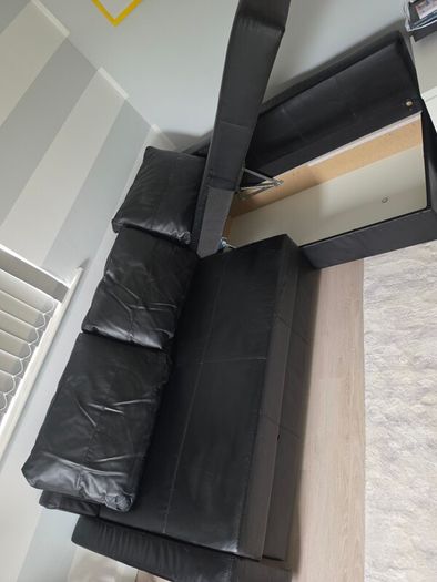 Corner Sofa Bed - Black