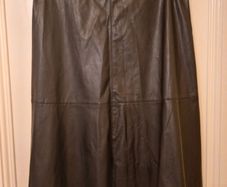Faux leather black skirt
