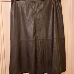 Faux leather black skirt