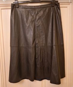 Faux leather black skirt