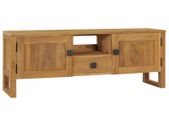 TV Cabinet 120x32x45 cm Solid Teak Wood